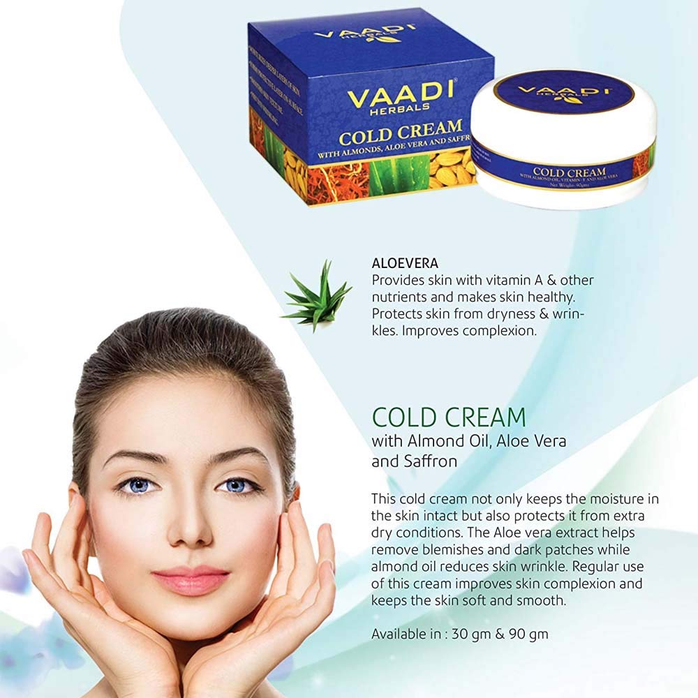 Vaadi Herbals Cold Cream 150g for Moisturizing Skin Protection and Natural Nourishment