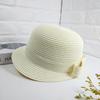 Front big and back small bow straw hat women's spring and summer new fashionable versatile face small travel sunshade sun hat