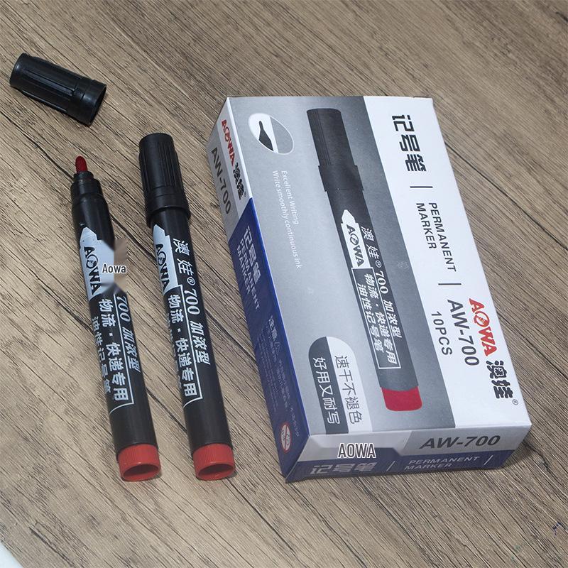Oil-Based Broad Tip Black Waterproof Quick-Dry Marker Pen for Express Logistics and Carton Marking