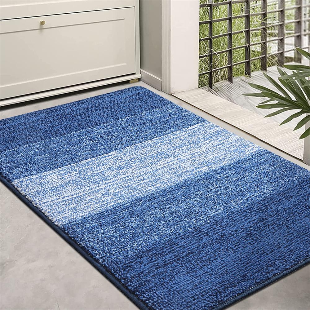 Olanly Door Mat Indoor Non-Slip Entrance Doormat Low Profile Mat Foot Mat Supe Absorbent Welcome Bathroom Rug Front Door Carpet