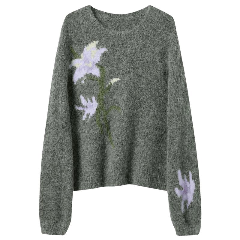Sancai Neuer Chinesischer Floral-Strickpullover