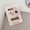Lace Bow Press Clip Beige Coffee Color Bowknot Floral Hairpin Sweet Princess Baby Headwear Hair Clip