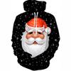 Autumn Winter Creative Colorful Christmas Series 3D Digital Printed Men's Loose Fitting Pullover Hoodies Fashionable Long Sleeved Hoodies