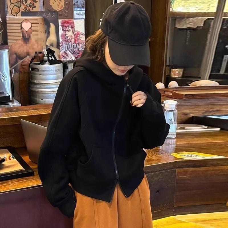 Women's European Style Hooded Fleece Cardigan - 2025 Winter Collection