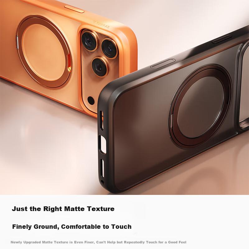 TORRAS Pivot Case O1SBestseller on the Internet|Full Coverage for Camera ButtonsApple 17 Pro Max Phone Case iPhone 17 Pro Max Stand Case Black