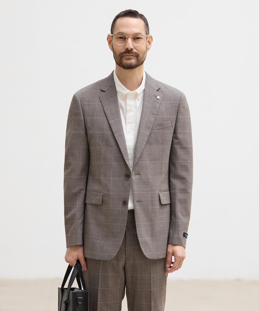 Stco [Summer Suit] 30% Extra Fine Wool Summer Suit Set_Beige Check (Classic Fit)_Ssjub55Set