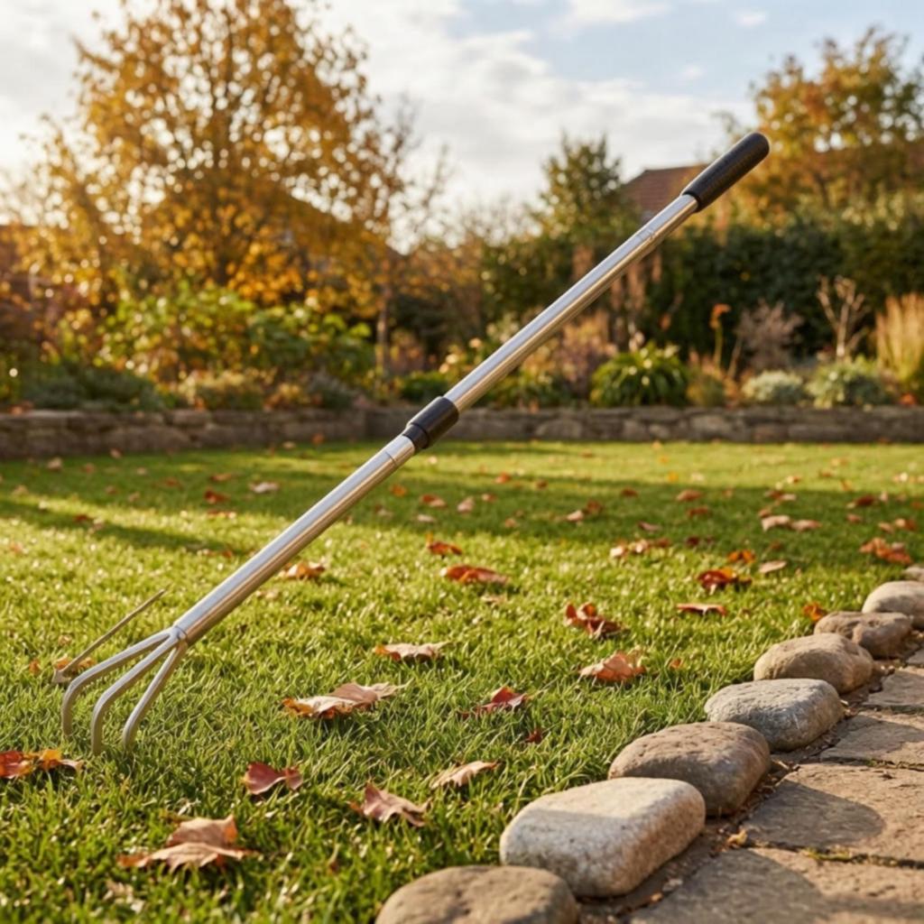 Telescopic Rake Extendable Tool Compact for Yard, Gardeners