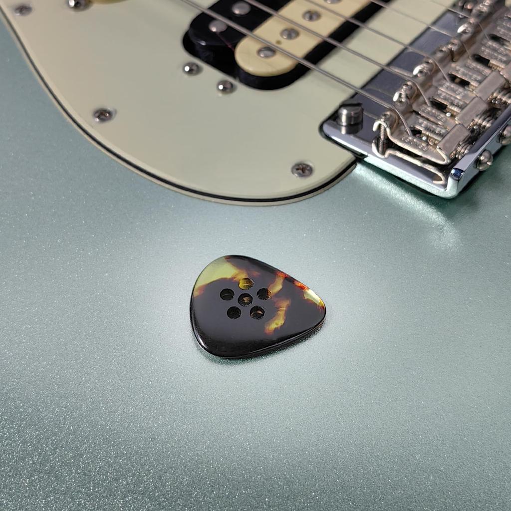 Musiin Premium Handcrafted Fat Tone Picks for Electric and Blues Guitar Jazz-Style Guitar, Bass, Acoustic, Jazz, (Torti 2-Pack)