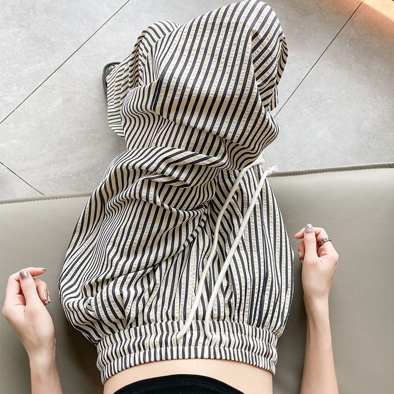 

Женские полосатые повседневные брюки с широкими штанинами на осень 2024 года - Удлиняющие брюки в пол XL [125-150 kg]