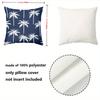 1 Pieces Navy Blue Palm Tree Print Throw Pillow Covers Pattern Cushion Cover Suitable For Sofa Bedroom Car Pillow Cover