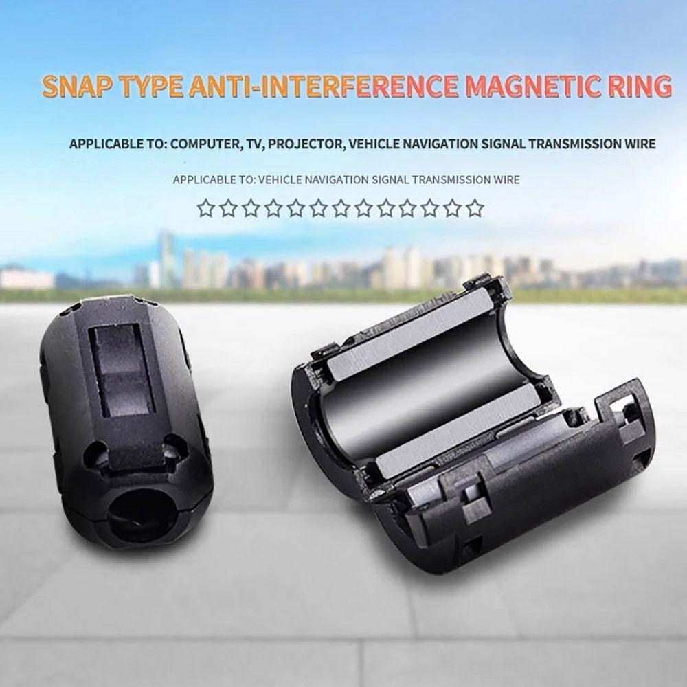 1Pcs Noise Suppressor Anti-interference Magnetic Ring EMI RFI Choke Clip Cable Filter
