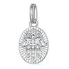 WOSTU 925 Sterling Silver Jesus Virgin Mary Pendant Charm The Hand of Fatima Bead Fit Bracelet Necklace DIY Prayer Family Gift