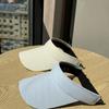 New men's summer sun protection hat with large brim, UV protection, open-top design for outdoor running and cycling