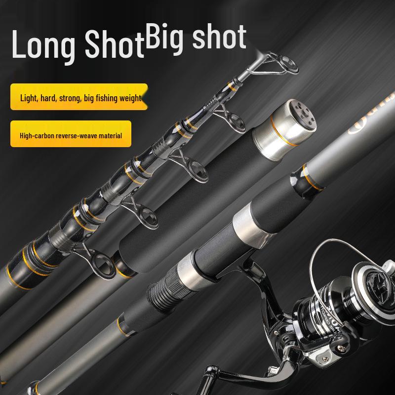 Ultra-Light, Ultra-Hard Long-Distance Casting Rod Set for Silver and Bighead Carp
