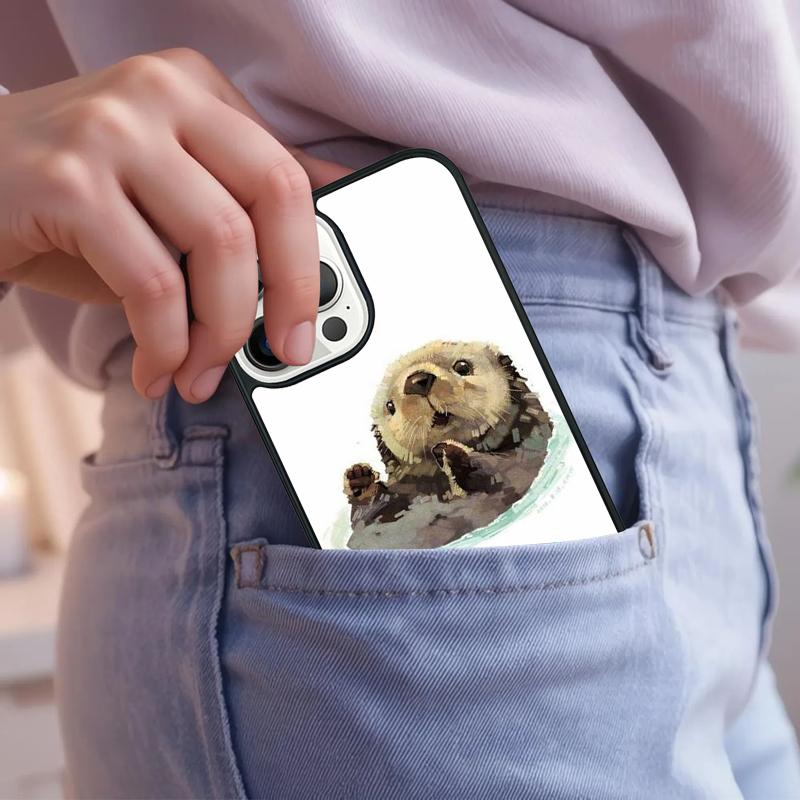 Sea Otter Animal Soft Phone Case For iPhone 17 Air 15 16e 14 13 Pro Max Coque 12 11 Pro Max PLUS Cover
