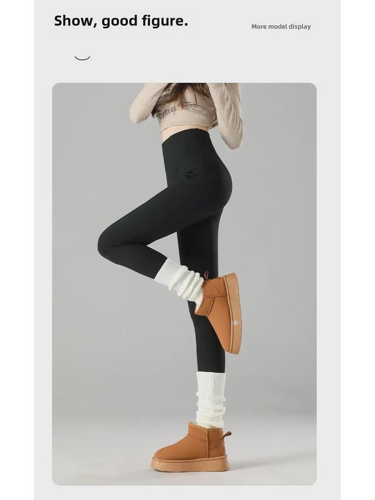 Women's Velvet Thickened Cashmere Shark Pants for Autumn and Winter