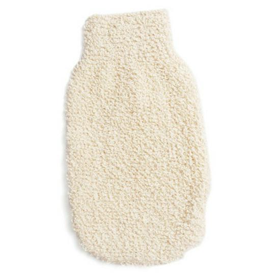 Yijie Double-Sided Hemp Loofah Exfoliating Bath Towel and Gloves, Gray