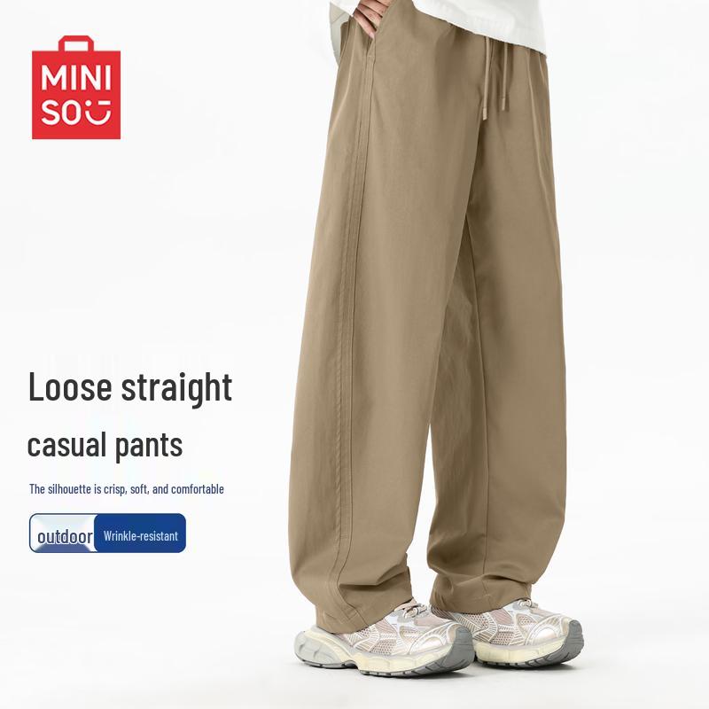 MINISO Men s Straight-Leg Techwear Casual Pants L
