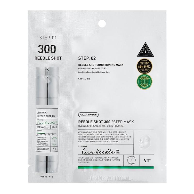

Тканевая маска укрепляющая для лица Mild Reedle Shot 300 2-Step Mask VT Cosmetics 1 шт
