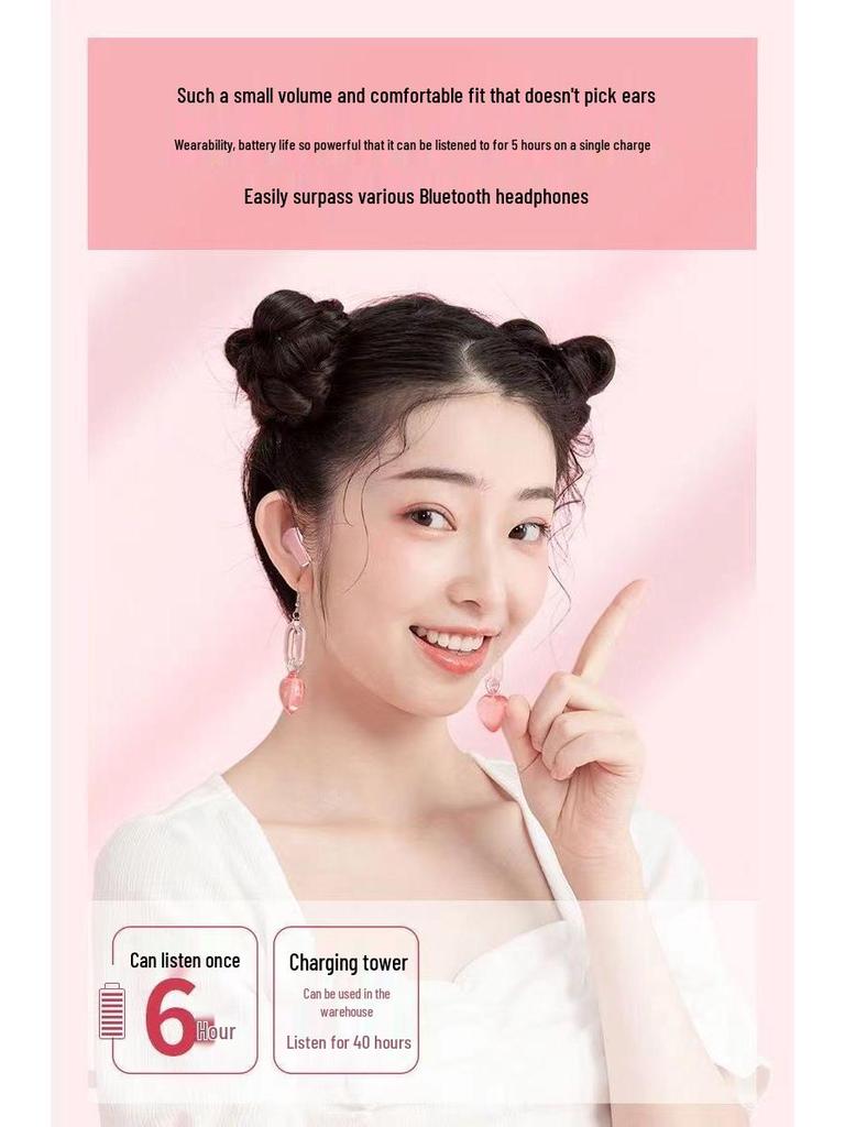 Mini High-Value Noise-Cancelling Bluetooth Earbuds for Girls - Wireless, Hot-Selling Pro5s Edition
