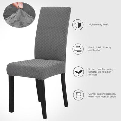 Jacquard Stuhlbezug für Esszimmer Spandex Stretch Stuhlbezüge Sitzbezug für Bankett Party Hotel