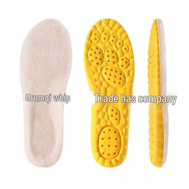 Thickened Wool-Blend Velvet Insoles: Plush Comfort & Shock Absorption for Men & Women