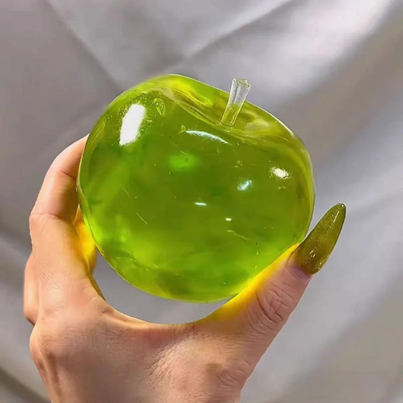 Squishy Green Apple Stress Ball Soft Fidget Sensory Toy For Adhd Autism Slow Rebound Squeeze Toy For Adults  Christmas Gift