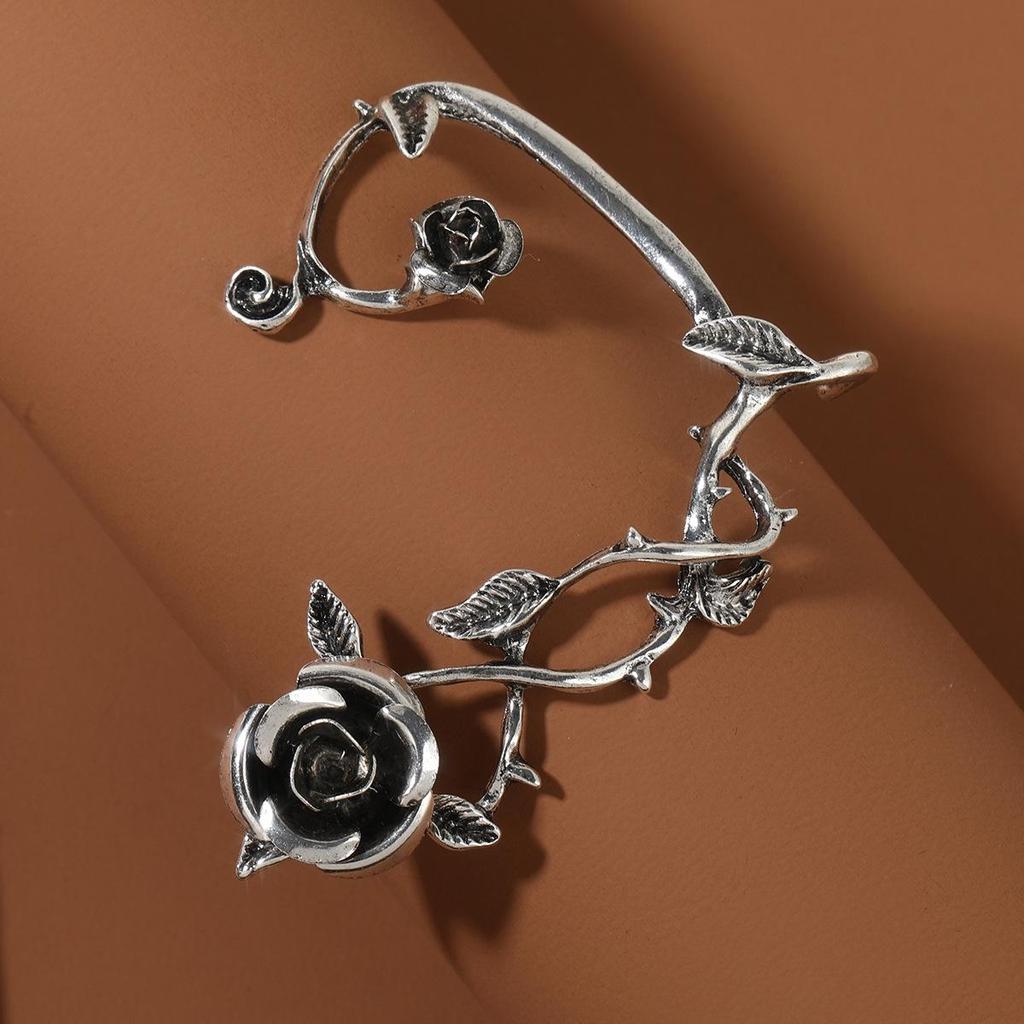 Retro Gothic Elf Wing Ear Clips: Dark Punk Devil & Dragon Style Earrings for Women