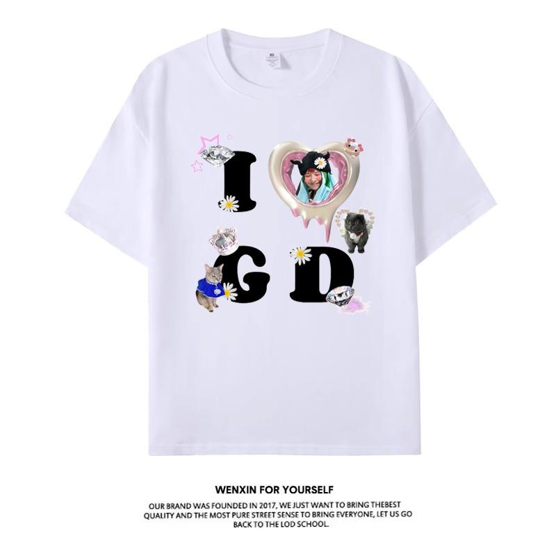 The Summer 2025 G-Dragon Osaka Concert In Japan 2025 New Cartoon Cotton Women Short-sleeved T-shirt Support Peripheral Clothing