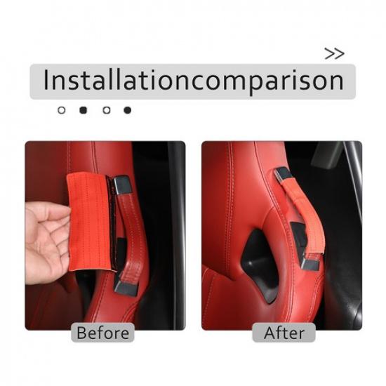 Red Seatback Seatbelt Holder Protector Cover For Jaguar F-TYPE 2013-24