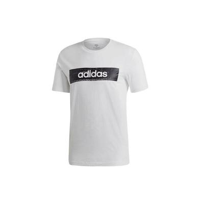 T Shirts Men's White Crew Neck Moderate Straight Fit EI4587