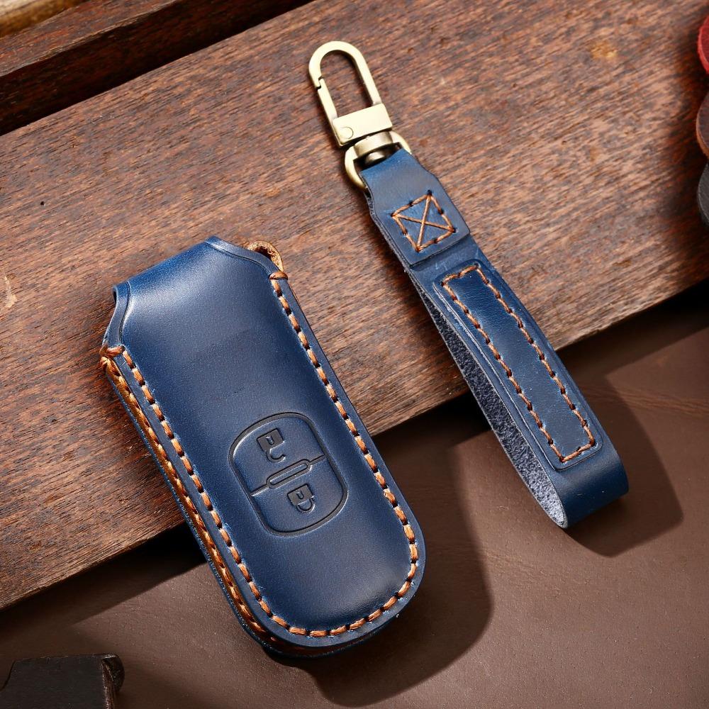 Premium Leder Schlüsselhülle für Mazda 3 Axela Ateza 2024 Modell Autoschlüssel Langlebiger Schutz