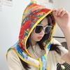National Style Sunscreen Scarf Windproof Windproof Headdress Silk Scarf Hat  Spring Summer