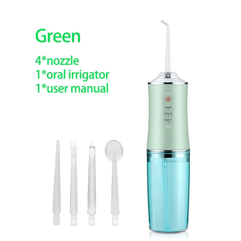 Water Flosser Munddusche USB Wiederaufladbar 220ml 3 Modi Tragbar Zahnwasserbehälter für Zähne Wasserdicht Zahnreiniger Flosser