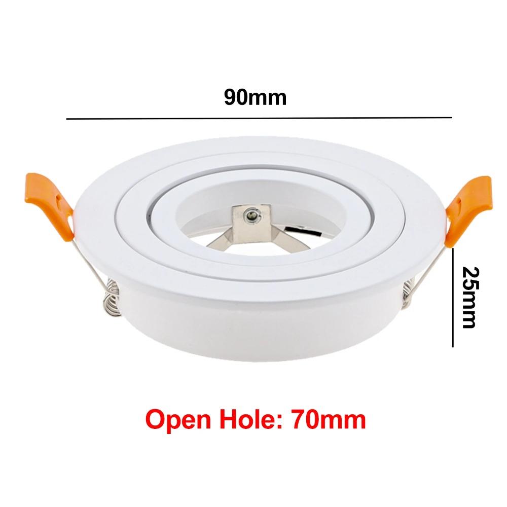 Aluminum Ceiling Spotlight GU10 MR16 Ceiling Lamp Base Energy Saving Downlight LED Angle Adjustable Rotating Indoor Lighting