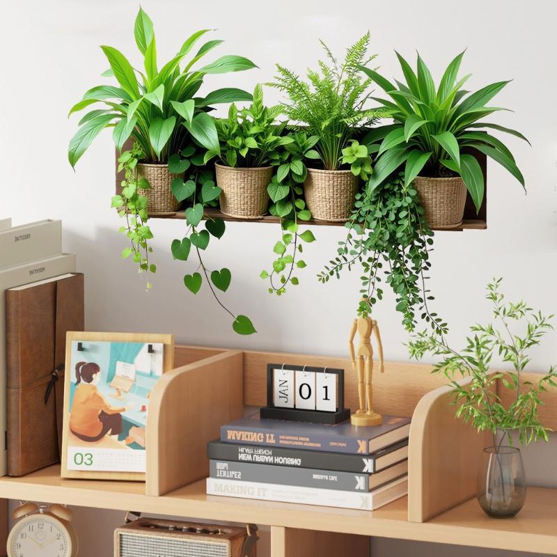 Potted Plant Wall Decals Self Adhesive Removable Stickers For Kitchen Bedroom Living Room Home Decor