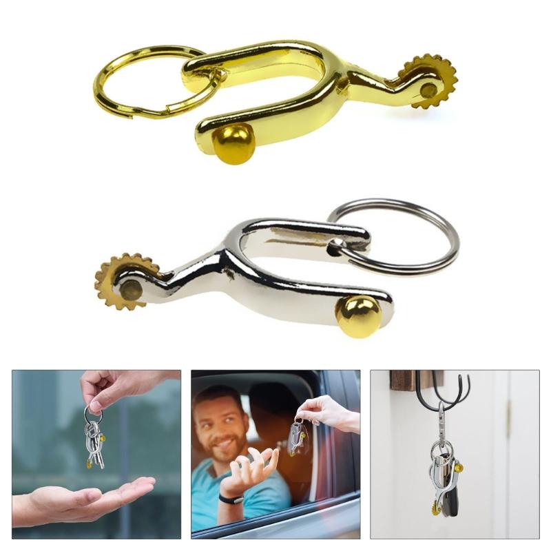 Alloy Spur Key Pendant Perfect Bag Ornament Small Decorative Key Pendant Suitable for Men and Women Bags Decorating