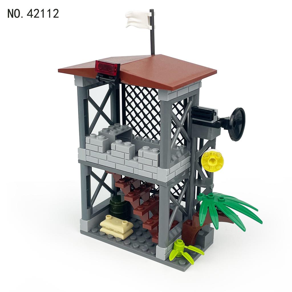 Nishino Lookout Tower 42112 Military Construction Children'S Assembly Small Particle Building Block Toy Ladder Accessories