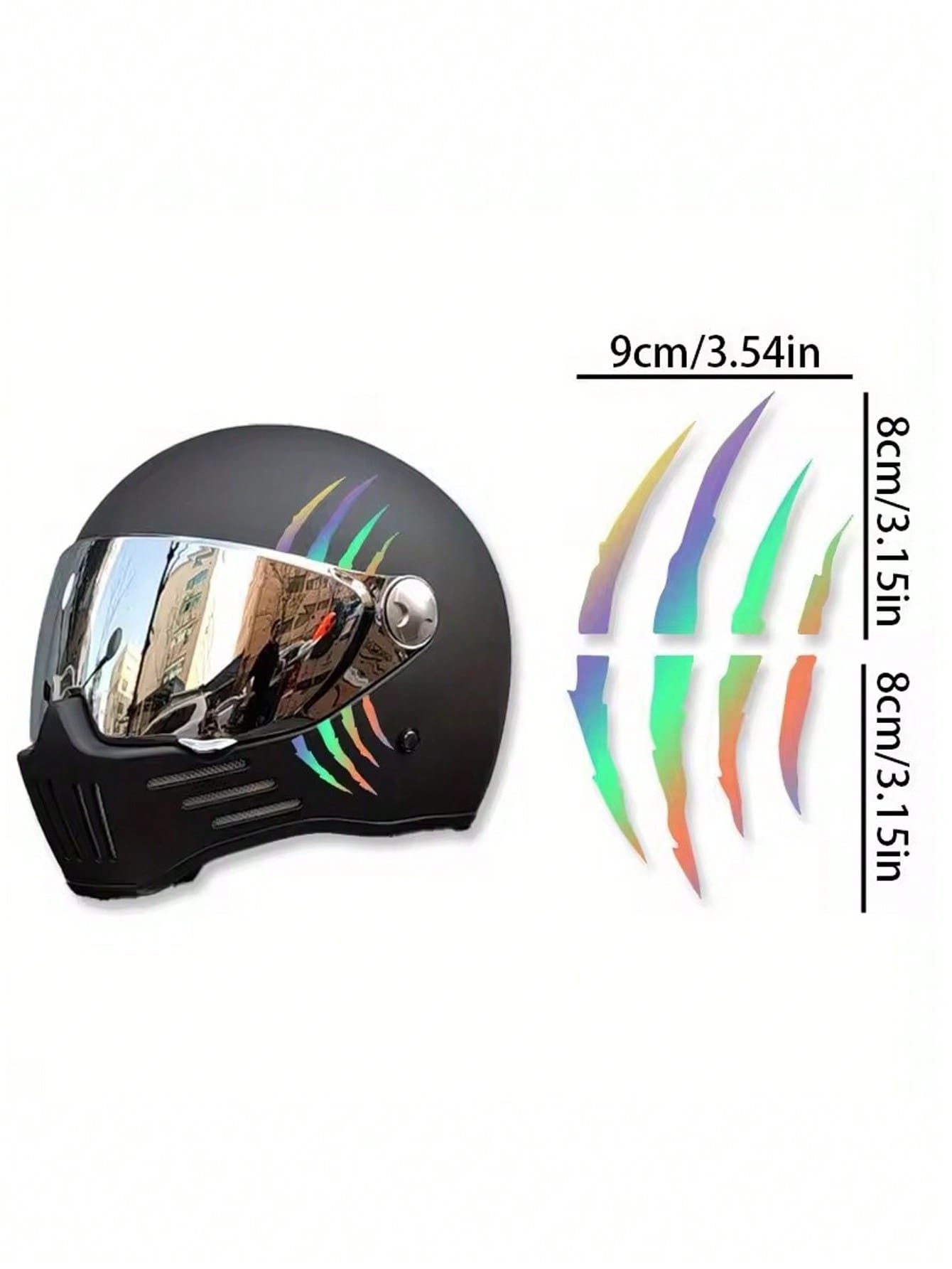 

1Pc Monster Claw Reflective StickerA ghost claw scratch-pattern sticker designed specifically for night riders.