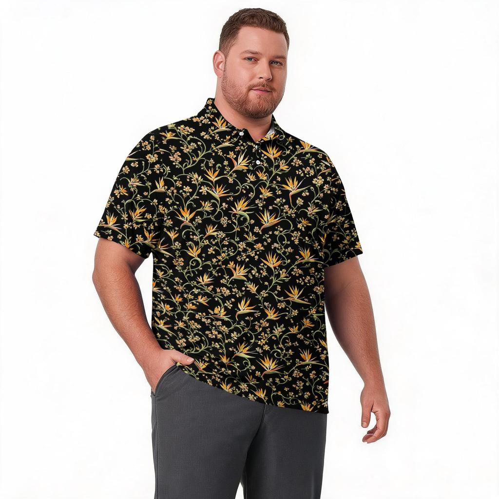 Men's Plus Size Hawaiian Print Shirt for Casual Summer Wear