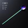 304 Stainless Steel Straw Spoon Welded Disc Multifunctional Stirring Spoon Dessert Shop Titanium-plated Colorful Gifts