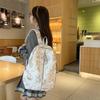 New Cartoon Printed School Bag Female Junior High School Student Student Versatile Lightweight Simple Travel Backpack