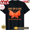 Hope For A Cure Ms Multiple Sclerosis Butterfly Unisex T-Shirt
