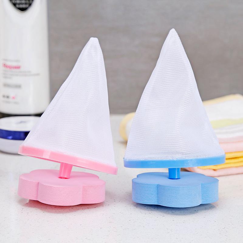 Plum Blossom Laundry Lint & Hair Removal Filter Bag with Stain Care Ball