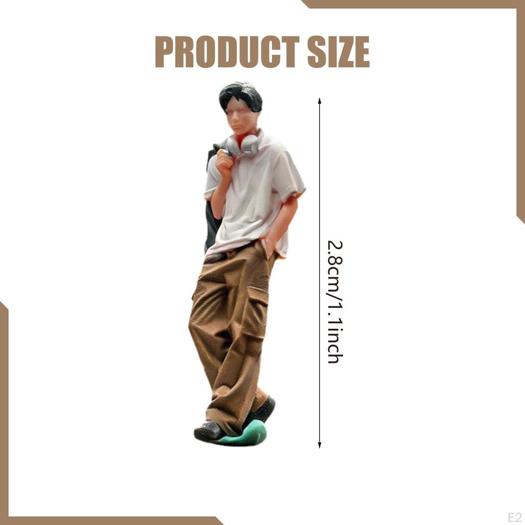 1:64 Jungenfigur Menschenmodell Harz DIY-Projekte Miniaturszenen Sammlungen S-Maßstab Filmrequisiten