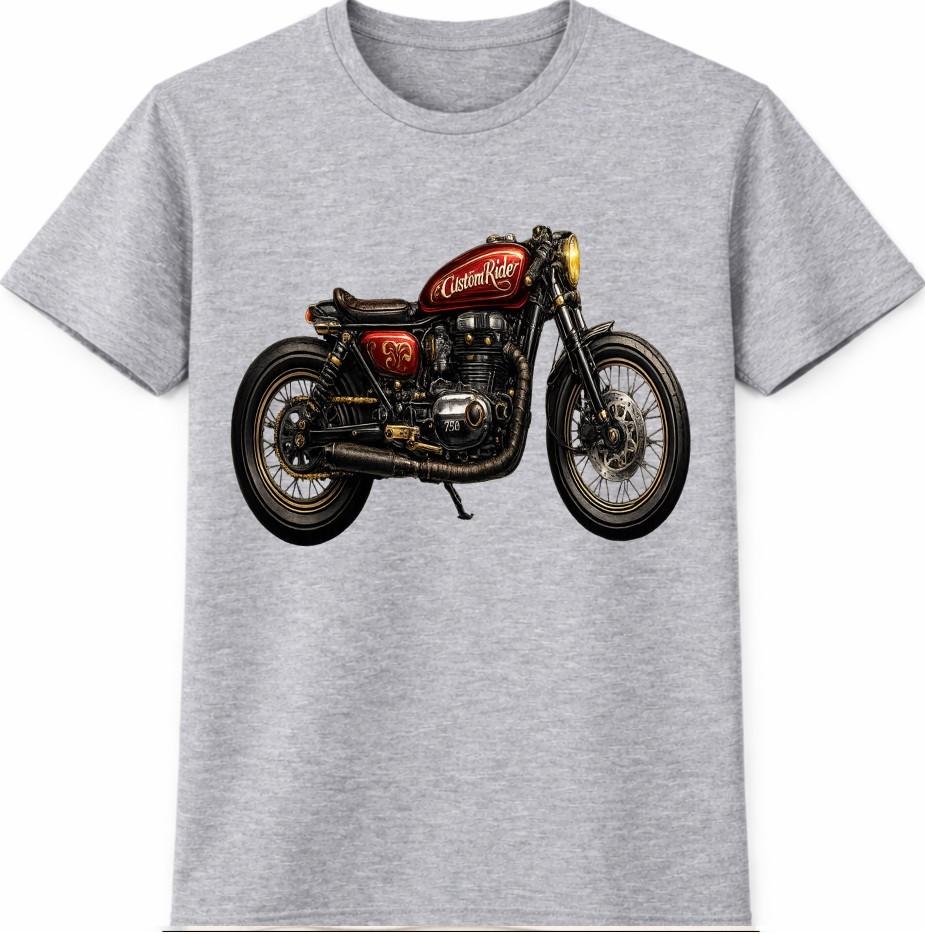 Motorcycle T Shirt Classic Vintage Motorbike Retro Racing Graphic Tee