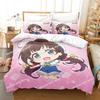 Kawaii Anime The Ryuo's Work Is Never Done Bedding Set Single Twin Full Queen King Size Bed Set Adult Kid Bedroom Duvetcover Set