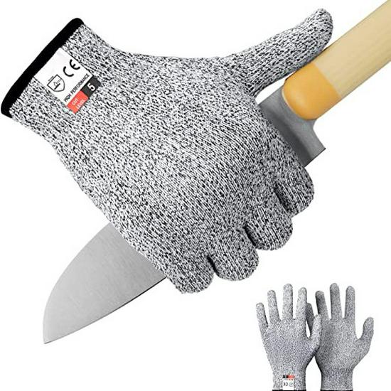 Level 5 Cut-Resistant HPPE Gloves for Kitchen, Woodworking, Slaughtering