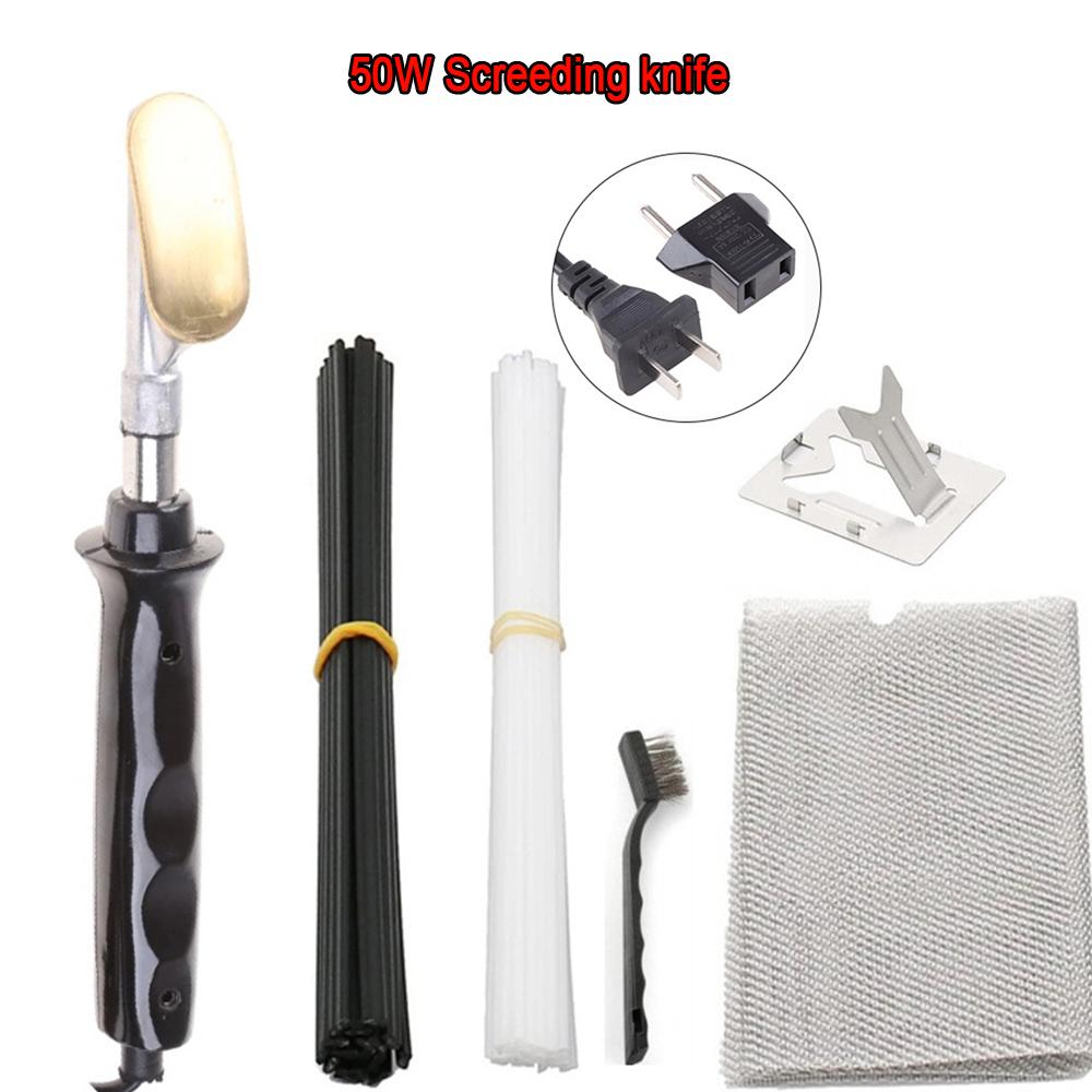 

100 Вт автомобильный бампер ремонт пластика сварочный аппарат комплект портативный термофен пластик сварочный паяльник горячий степлер ремонт авто инструменты 220V