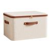 Linen Zipper Storage Boxes Large Capacity Non-Woven Fabric Clothing Organizer Bins Home Bedroom Closet Organization
